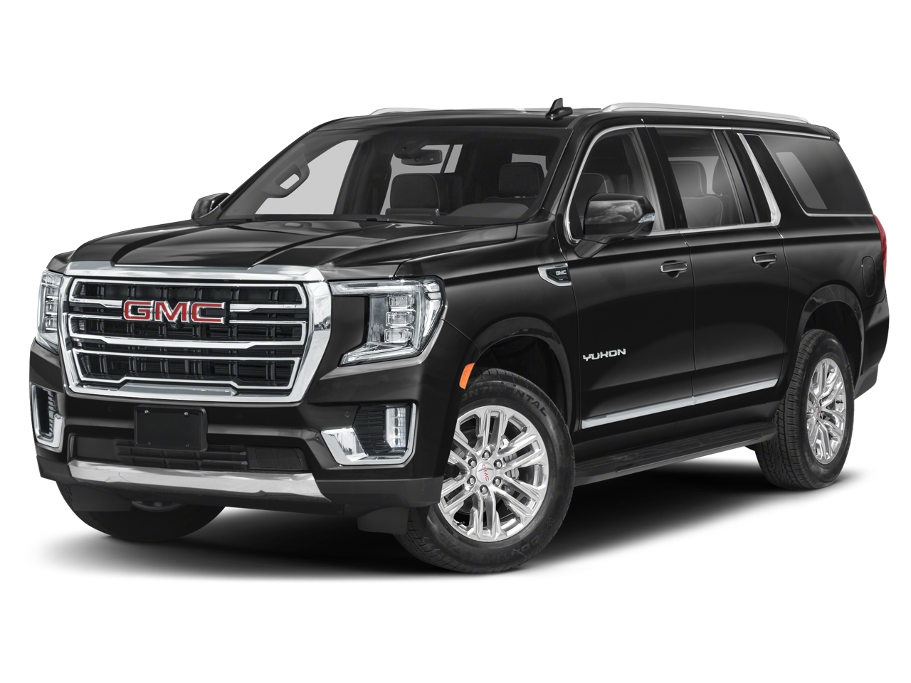 2022 GMC Yukon XL SLT in Summit White — front three-quarter view
