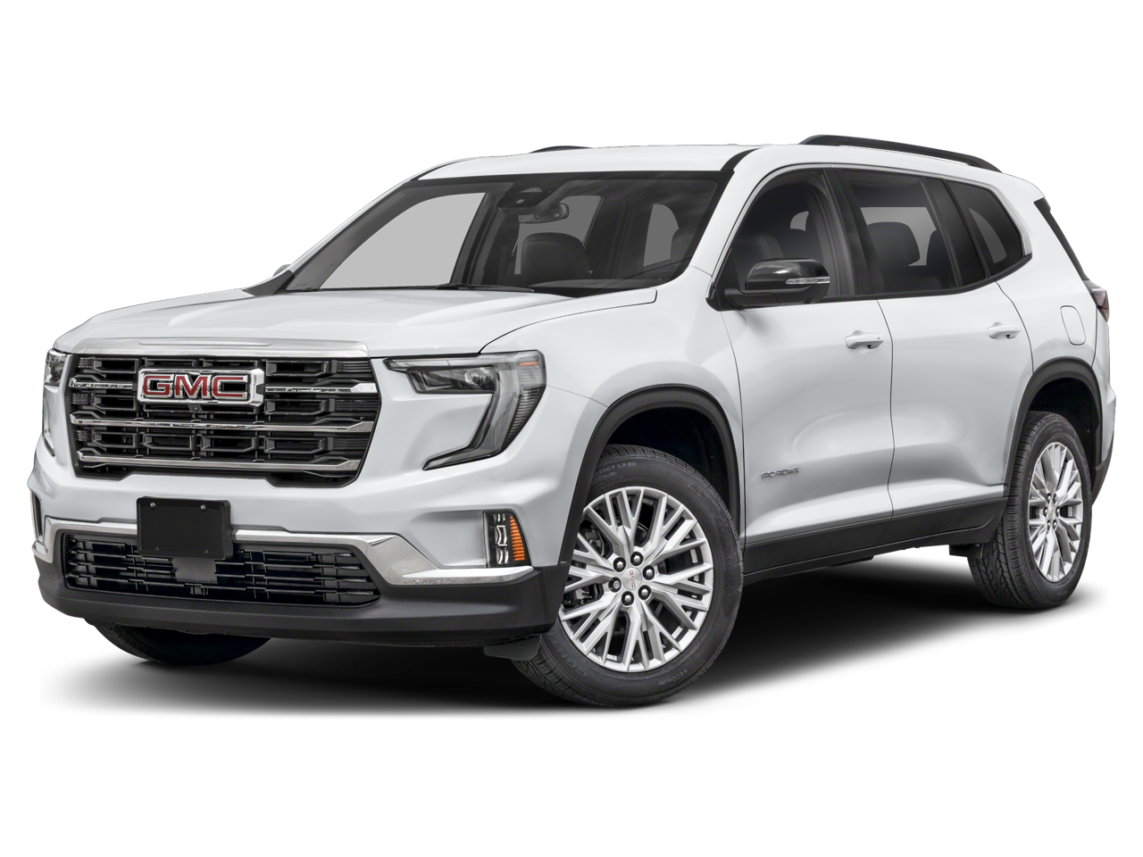 2025 GMC Acadia Elevation in Sterling Metallic — front three-quarter view