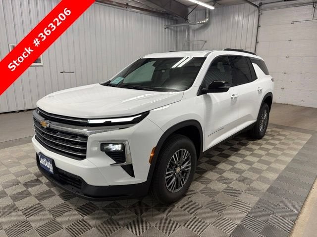2026 Chevrolet Traverse LT in Summit White — front three-quarter view