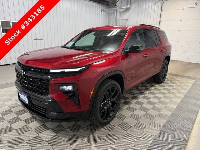 2026 Chevrolet Traverse RS in Radiant Red Tintcoat — front three-quarter view