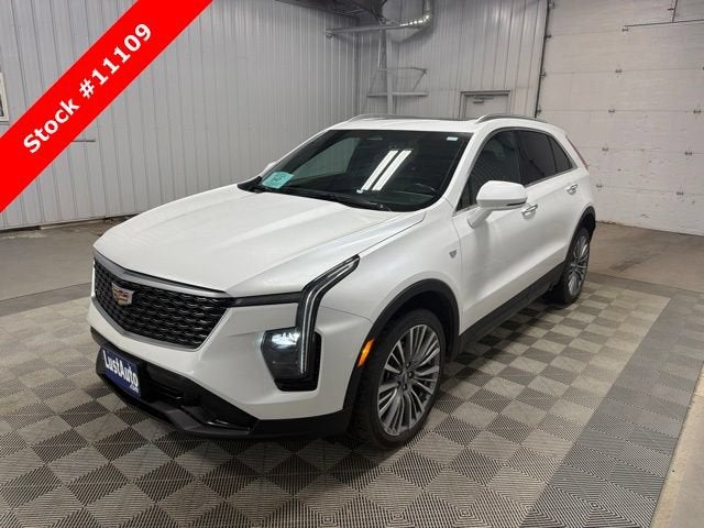 2024 Cadillac XT4 Premium Luxury in Crystal White Tricoat — front three-quarter view